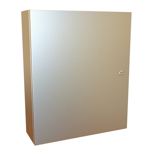 Hammond EN4SD24206SS N4X Eclipse Wallmount Enclosure, Hinge Door with Quarter Turn, 24" x 20" x 6", 304 Stainless Steel