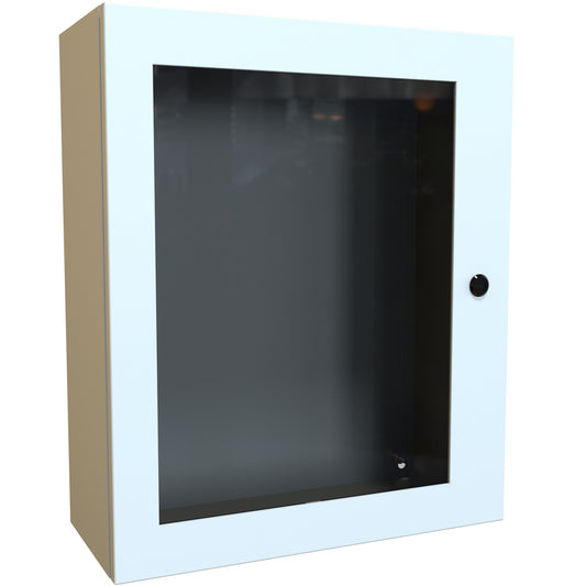 Hammond EN4SD24208WLG N4,12 Eclipse Wallmount Enclosure, Hinged Window Door with Quarter Turn, 24" x 20" x 8", Steel/Light Gray