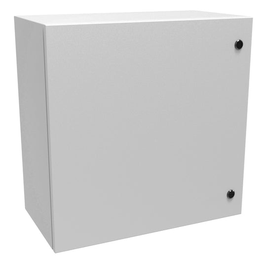 Hammond EN4SD242412LG N4,12 Eclipse Wallmount Enclosure, Hinge Door with Quarter Turn, 24" x 24" x 12", Steel/Light Gray