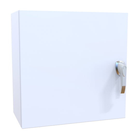 Hammond EN4SD242412SSWH N4X Eclipse Wallmount Enclosure, Hinge Door with Handle, 24" x 24" x 12", 304 Stainless Steel Painted White