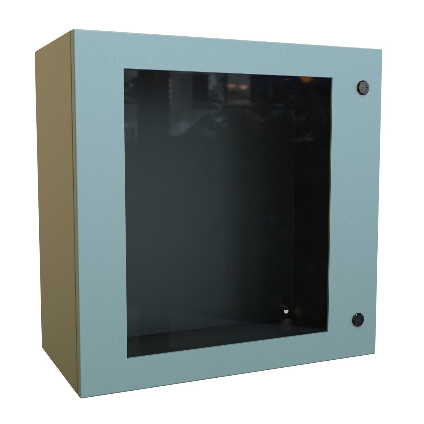 Hammond EN4SD242412WGY N4,12 Eclipse Wallmount Enclosure, Hinged Window Door with Quarter Turn, 24" x 24" x 12", Steel/Gray