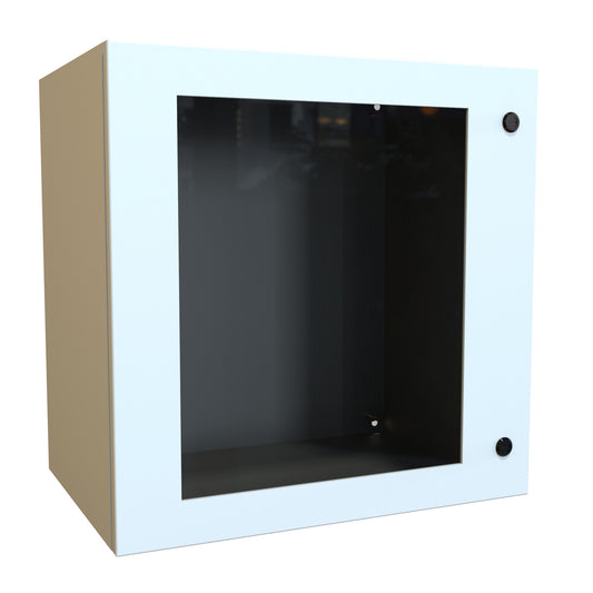Hammond EN4SD242416WLG N4,12 Eclipse Wallmount Enclosure, Hinged Window Door with Quarter Turn, 24" x 24" x 16", Steel/Light Gray