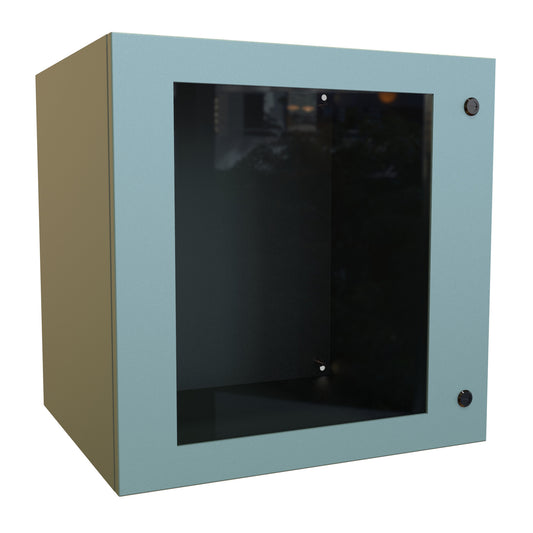 Hammond EN4SD242420WGY N4,12 Eclipse Wallmount Enclosure, Hinged Window Door with Quarter Turn, 24" x 24" x 20", Steel/Gray