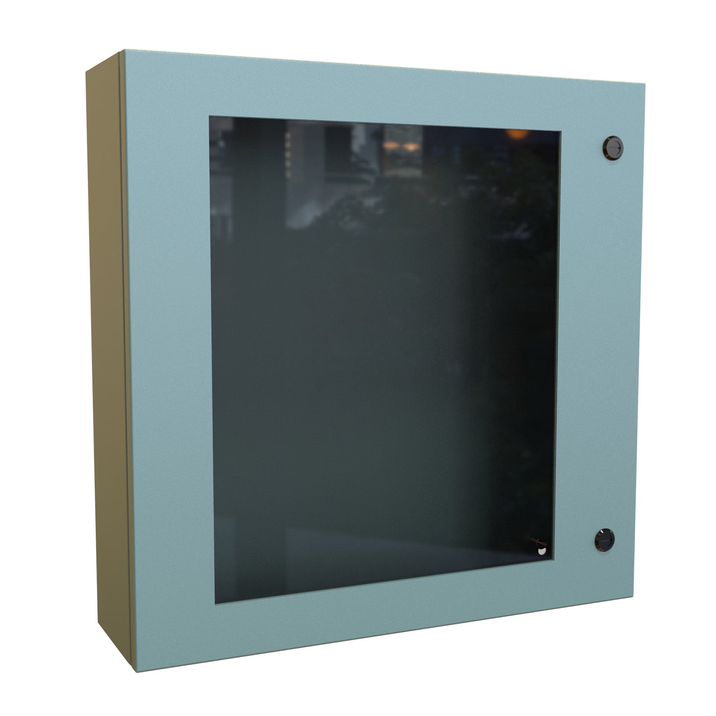 Hammond EN4SD24246WGY N4,12 Eclipse Wallmount Enclosure, Hinged Window Door with Quarter Turn, 24" x 24" x 6", Steel/Gray