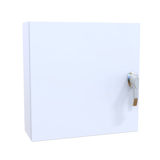 Hammond EN4SD24248SSWH N4X Eclipse Wallmount Enclosure, Hinge Door with Handle, 24" x 24" x 8", 304 Stainless Steel Painted White