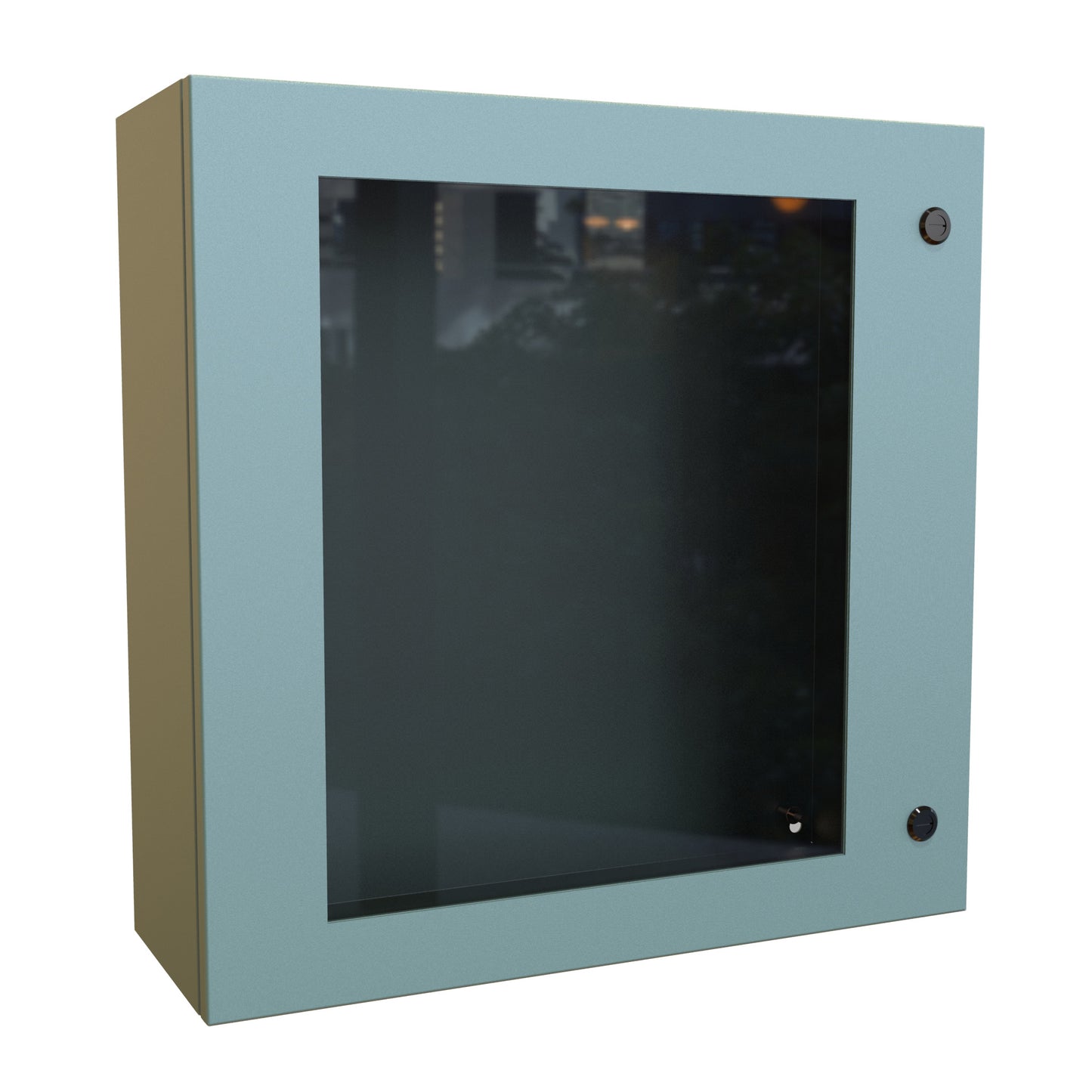 Hammond EN4SD24248WGY N4,12 Eclipse Wallmount Enclosure, Hinged Window Door with Quarter Turn, 24" x 24" x 8", Steel/Gray