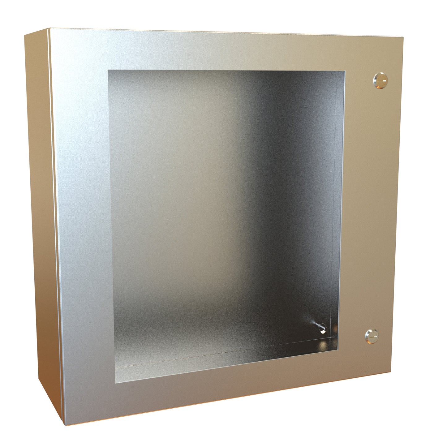 Hammond EN4SD24248WSS N4X Eclipse Wallmount Enclosure, Hinged Window Door with Quarter Turn, 24" x 24" x 8", 304 Stainless Steel