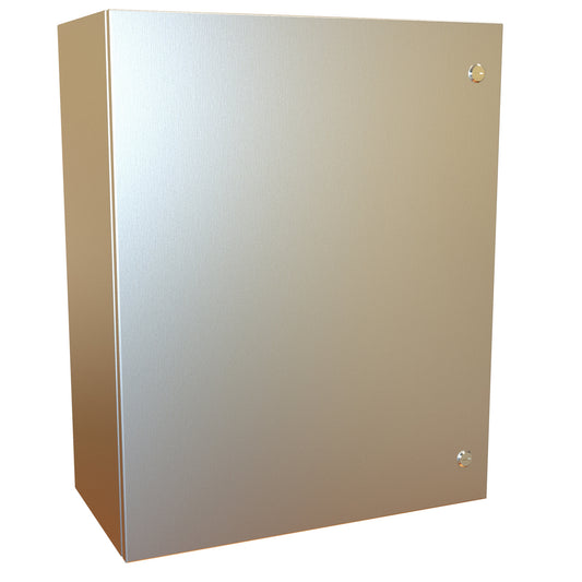 Hammond EN4SD302412S16 N4X Eclipse Wallmount Enclosure, Hinge Door with Quarter Turn, 30" x 24" x 12", 316 Stainless Steel
