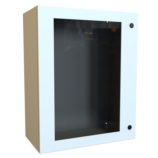 Hammond EN4SD302412WLG N4,12 Eclipse Wallmount Enclosure, Hinged Window Door with Quarter Turn, 30" x 24" x 12", Steel/Light Gray