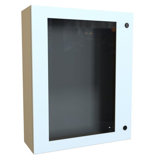 Hammond EN4SD30248WLG N4,12 Eclipse Wallmount Enclosure, Hinged Window Door with Quarter Turn, 30" x 24" x 8", Steel/Light Gray