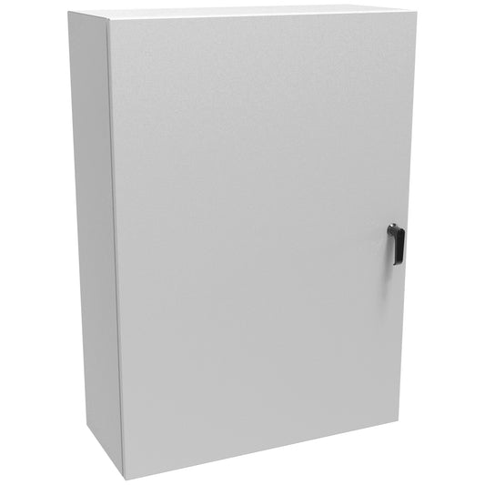 Hammond EN4SD423012LG N4,12 Eclipse Wallmount Enclosure, Hinge Door, Handle with 3 Point Latching, 42" x 30" x 12", Steel/Light Gray