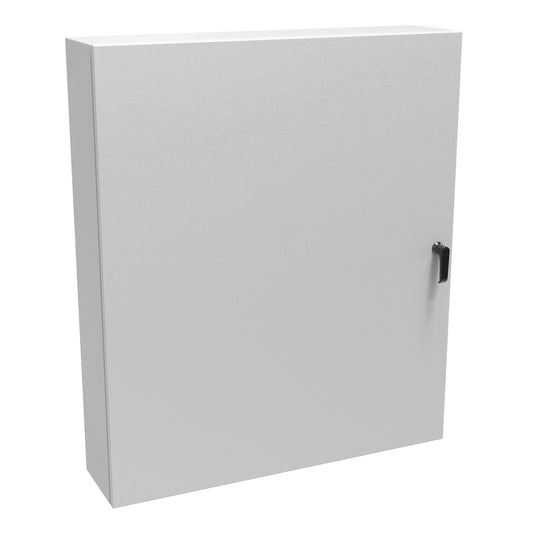 Hammond EN4SD42368LG N4,12 Eclipse Wallmount Enclosure, Hinge Door, Handle with 3 Point Latching, 42" x 36" x 8", Steel/Light Gray