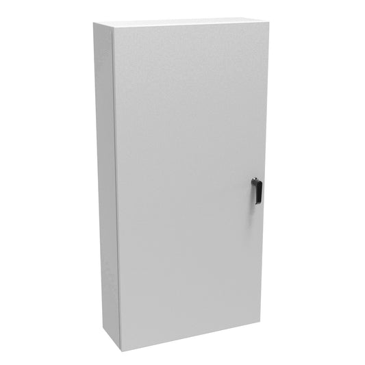 Hammond EN4SD48248LG N4,12 Eclipse Wallmount Enclosure, Hinge Door, Handle with 3 Point Latching, 48" x 24" x 8", Steel/Light Gray