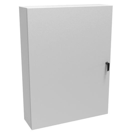 Hammond EN4SD483610LG N4,12 Eclipse Wallmount Enclosure, Hinge Door, Handle with 3 Point Latching, 48" x 36" x 10", Steel/Light Gray
