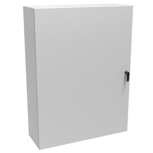 Hammond EN4SD483612LG N4,12 Eclipse Wallmount Enclosure, Hinge Door, Handle with 3 Point Latching, 48" x 36" x 12", Steel/Light Gray