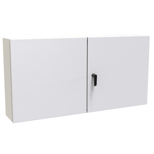 Hammond EN4TD24488LG N12 Two Door Eclipse Enclosure. - 24" x 48" x 8" - Steel/Light Gray