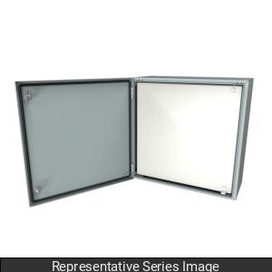 Hammond ESP4836 Eclipse Hinged Swing Panel for 48" x 36" Enclosure, 12-Gauge Steel, White, Includes Depth Brackets.