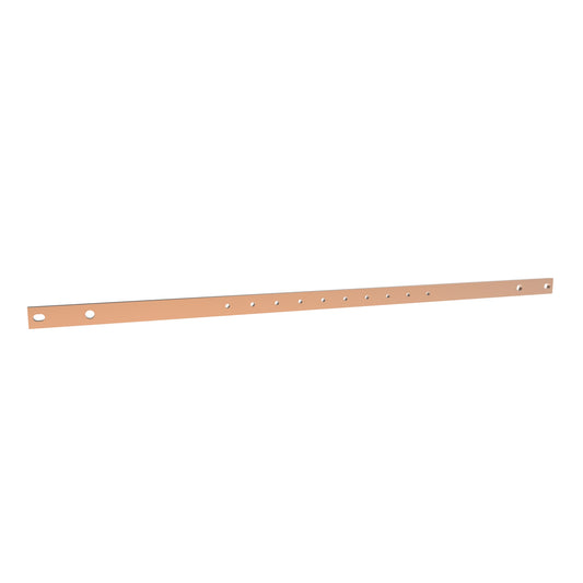 Hammond GRDBAR23 Copper Grounding Bar for 23" Wide Enclosures, Includes Insulators and Mounting Hardware.