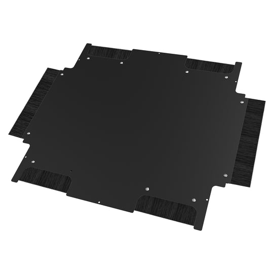 Hammond H1BB3042BK Brushed Steel Bottom Panel for H1 Cabinet, Black, Cable Entry Brush, Fits 30" W x 42" D Cabinets