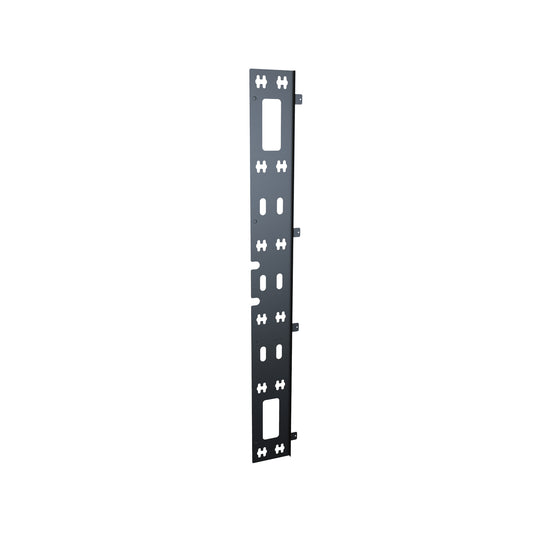 Hammond H1PDU42UBK Vertical Cable Tray with PDU Support for H1 42U Cabinet, 16-Gauge Steel, Black.