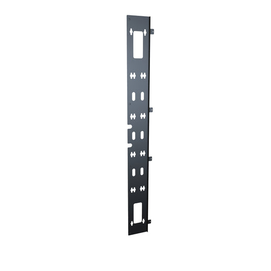 Hammond H1PDU45UBK Vertical Cable Tray with PDU Support for H1 45U Cabinet, 16-Gauge Steel, Black.