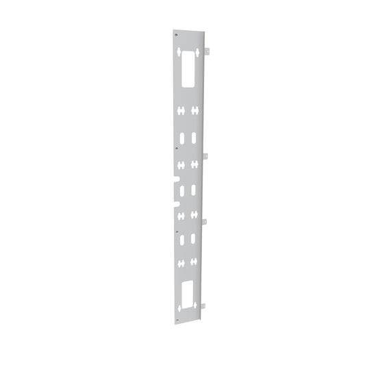 Hammond H1PDU45UWH Vertical Cable Tray with PDU Support for H1 45U Cabinet, 16-Gauge Steel, White.