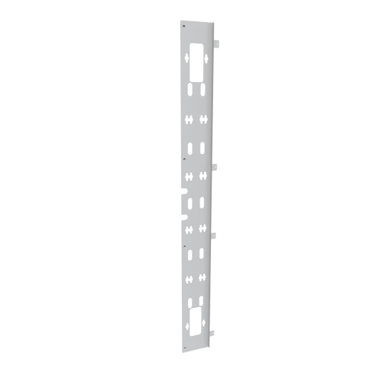 Hammond H1PDU48UWH Vertical Cable Tray with PDU Support for H1 48U Cabinet, 16-Gauge Steel, White.