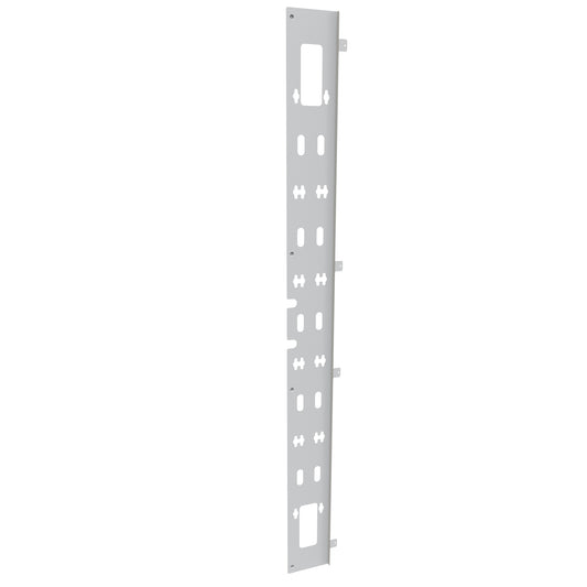 Hammond H1PDU52UWH Vertical Cable Tray with PDU Support for H1 52U Cabinet, 16-Gauge Steel, White.