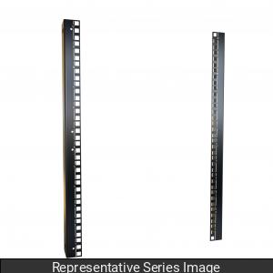 Hammond H1TRR48U31BK 48U 10-32 Threaded 19" Mounting Rack Rails, Pair, 84.00" H, for 31.5" Wide Cabinets, 12-Gauge Steel, Black.