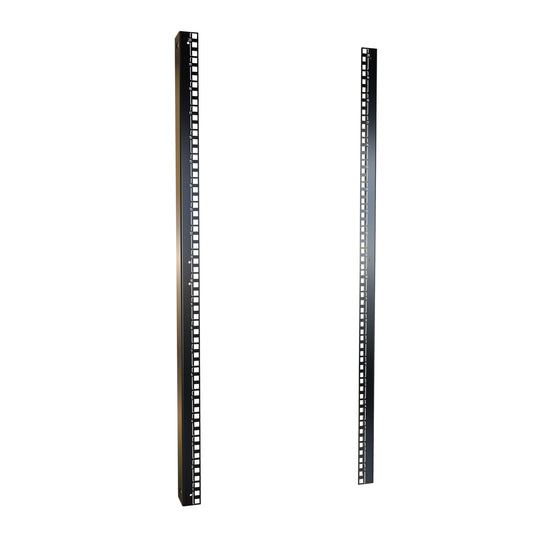 Hammond H1SRR20U24BK 20U Square-Hole 19" Mounting Rack Rails, Pair, 35.00" H, for 24" Wide Cabinets, 12-Gauge Steel, Black.