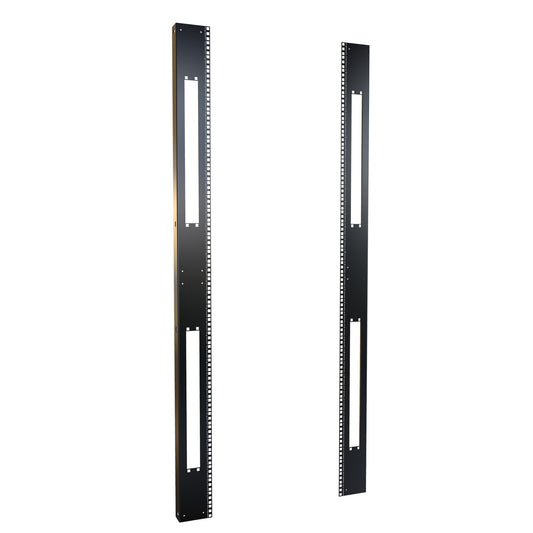 Hammond H1SRR36U30BK 36U Square-Hole 19" Mounting Rack Rails, Pair, 63.00" H, for 30" Wide Cabinets, 12-Gauge Steel, Black.