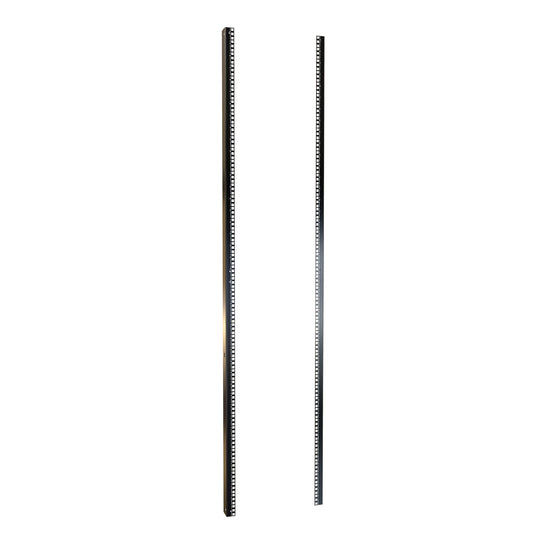 Hammond H1SRR42U24BK 42U Square-Hole 19" Mounting Rack Rails, Pair, 73.50" H, for 24" Wide Cabinets, 12-Gauge Steel, Black.