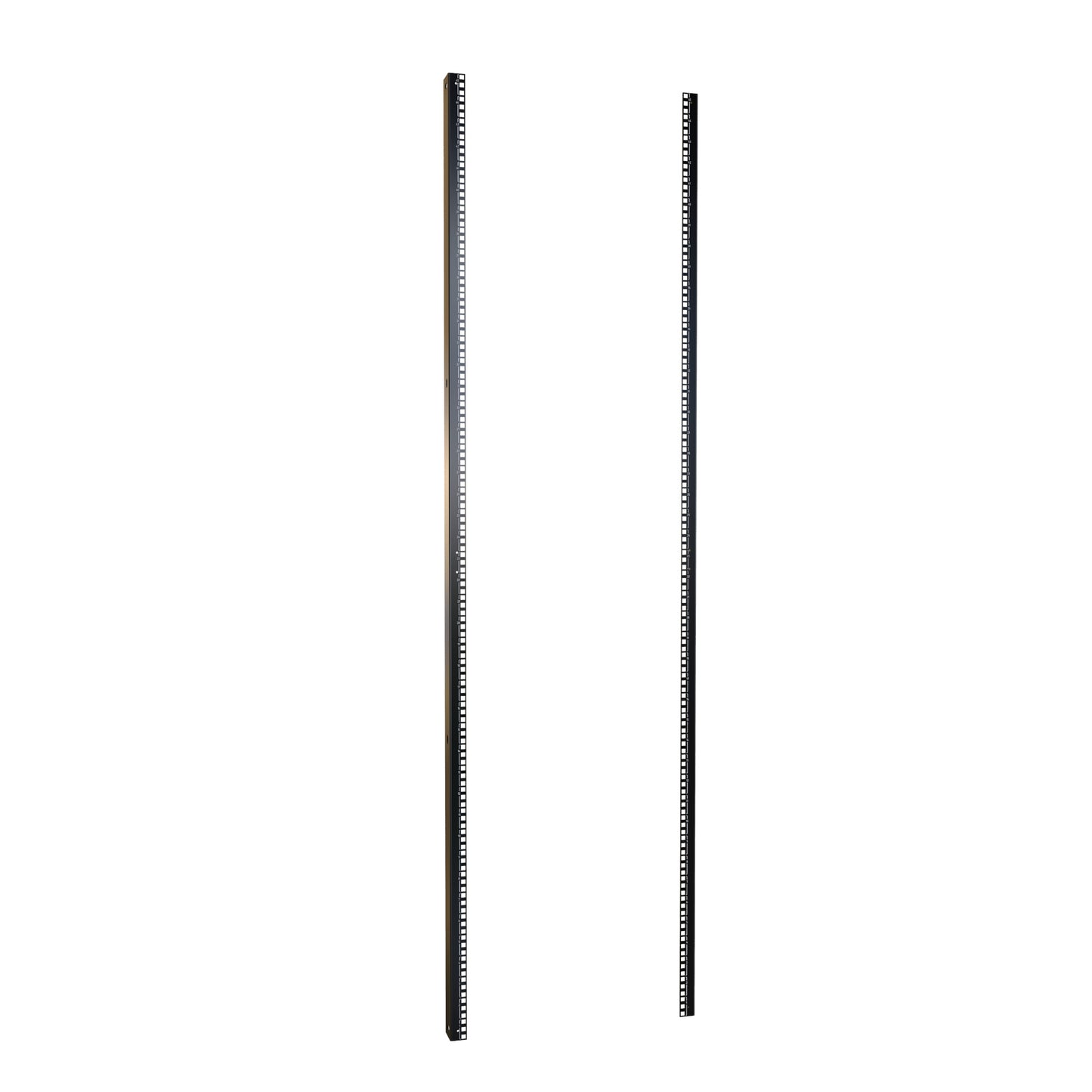 Hammond H1SRR45U24BK 45U Square-Hole 19" Mounting Rack Rails, Pair, 78.75" H, for 24" Wide Cabinets, 12-Gauge Steel, Black.