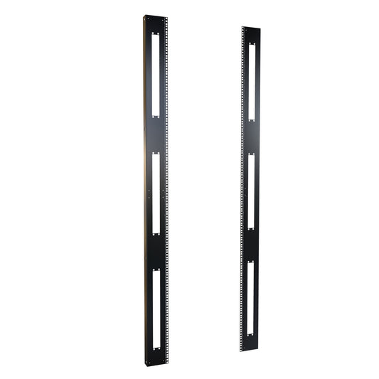 Hammond H1SRR45U31BK 45U Square-Hole 19" Mounting Rack Rails, Pair, 78.75" H, for 31.5" Wide Cabinets, 12-Gauge Steel, Black.