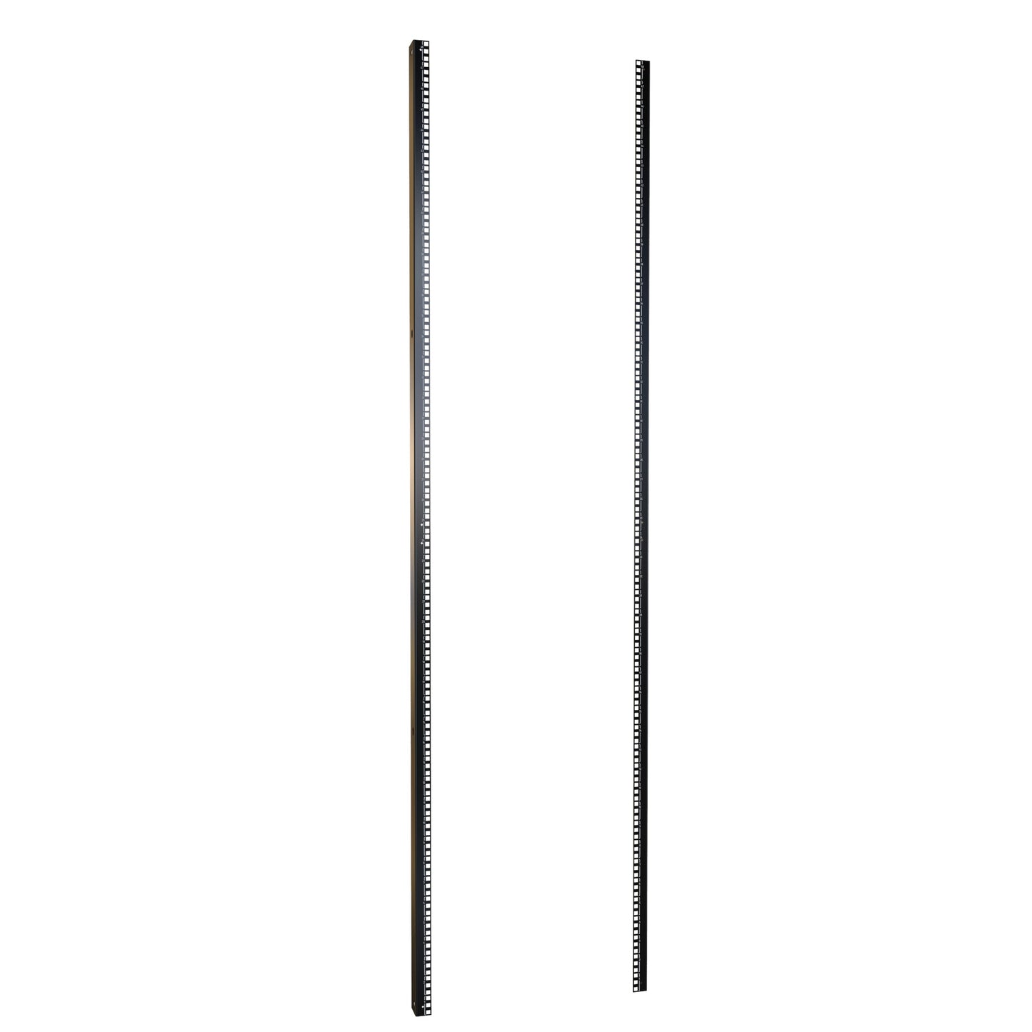 Hammond H1SRR48U24BK 48U Square-Hole 19" Mounting Rack Rails, Pair, 84.00" H, for 24" Wide Cabinets, 12-Gauge Steel, Black.