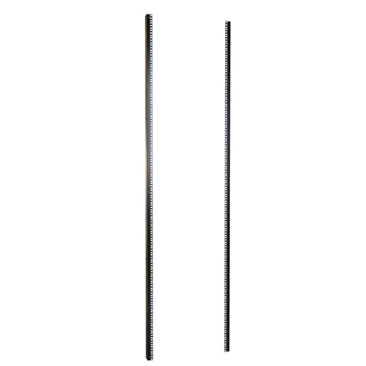Hammond H1SRR48U24BK 48U Square-Hole 19" Mounting Rack Rails, Pair, 84.00" H, for 24" Wide Cabinets, 12-Gauge Steel, Black.