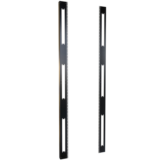 Hammond H1SRR48U30BK 48U Square-Hole 19" Mounting Rack Rails, Pair, 84.00" H, for 30" Wide Cabinets, 12-Gauge Steel, Black.