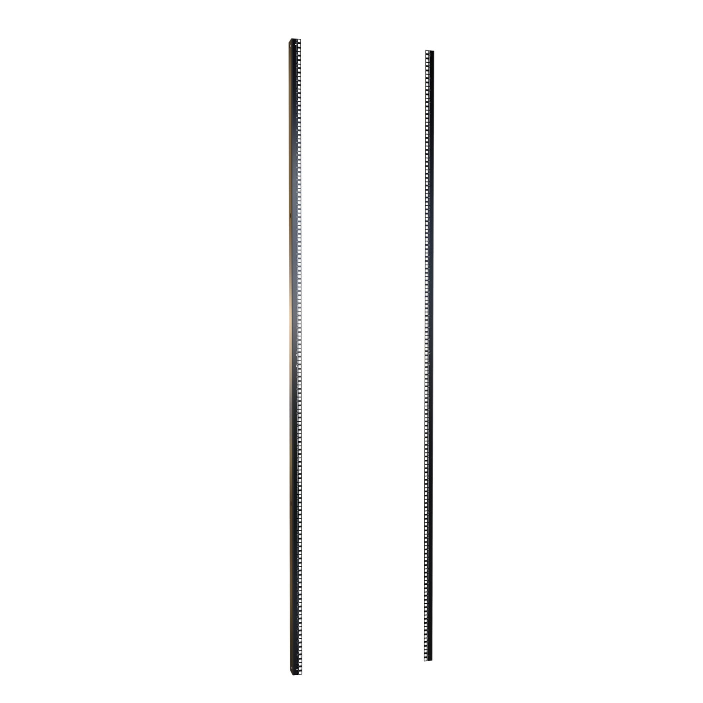 Hammond H1SRR52U24BK 52U Square-Hole 19" Mounting Rack Rails, Pair, 91.00" H, for 24" Wide Cabinets, 12-Gauge Steel, Black.