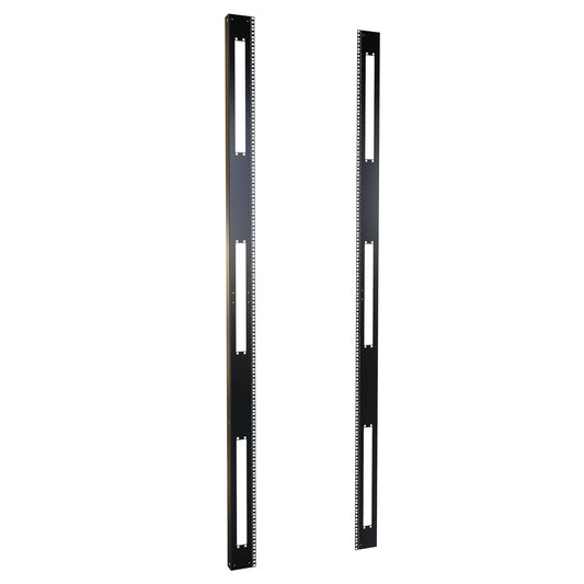 Hammond H1SRR52U30BK 52U Square-Hole 19" Mounting Rack Rails, Pair, 91.00" H, for 30" Wide Cabinets, 12-Gauge Steel, Black.