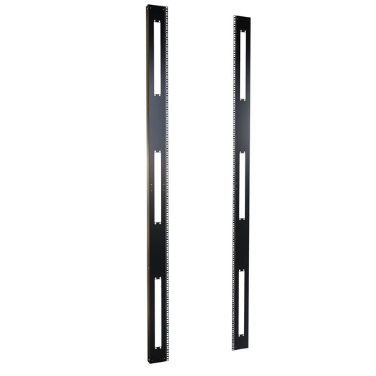 Hammond H1SRR52U31BK 52U Square-Hole 19" Mounting Rack Rails, Pair, 91.00" H, for 31.5" Wide Cabinets, 12-Gauge Steel, Black.