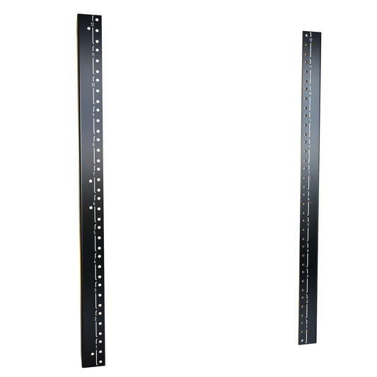 Hammond H1TRR12U24BK 12U 10-32 Threaded 19" Mounting Rack Rails, Pair, 21.00" H, for 24" Wide Cabinets, 12-Gauge Steel, Black.