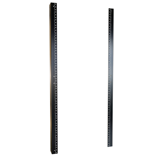 Hammond H1TRR20U24BK 20U 10-32 Threaded 19" Mounting Rack Rails, Pair, 35.00" H, for 24" Wide Cabinets, 12-Gauge Steel, Black.