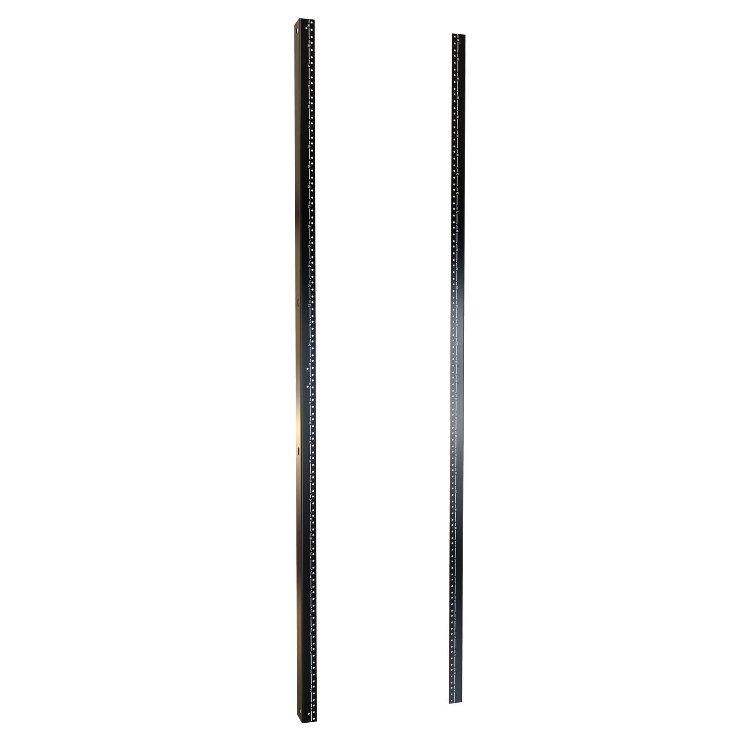 Hammond H1TRR36U24BK 36U 10-32 Threaded 19" Mounting Rack Rails, Pair, 63.00" H, for 24" Wide Cabinets, 12-Gauge Steel, Black.