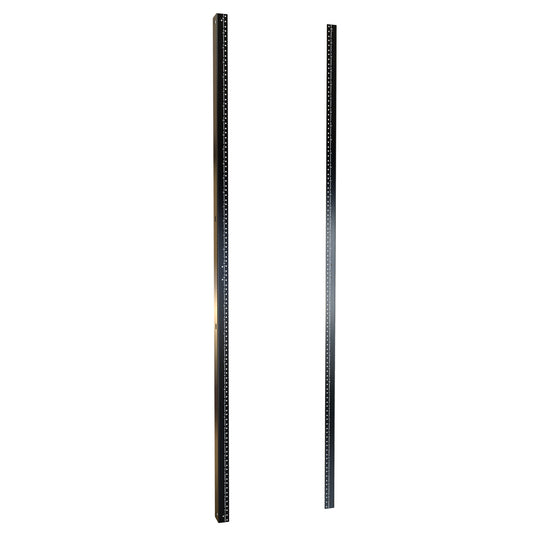 Hammond H1TRR36U24BK 36U 10-32 Threaded 19" Mounting Rack Rails, Pair, 63.00" H, for 24" Wide Cabinets, 12-Gauge Steel, Black.