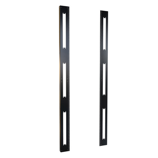 Hammond H1TRR45U31BK 45U 10-32 Threaded 19" Mounting Rack Rails, Pair, 78.75" H, for 31.5" Wide Cabinets, 12-Gauge Steel, Black.