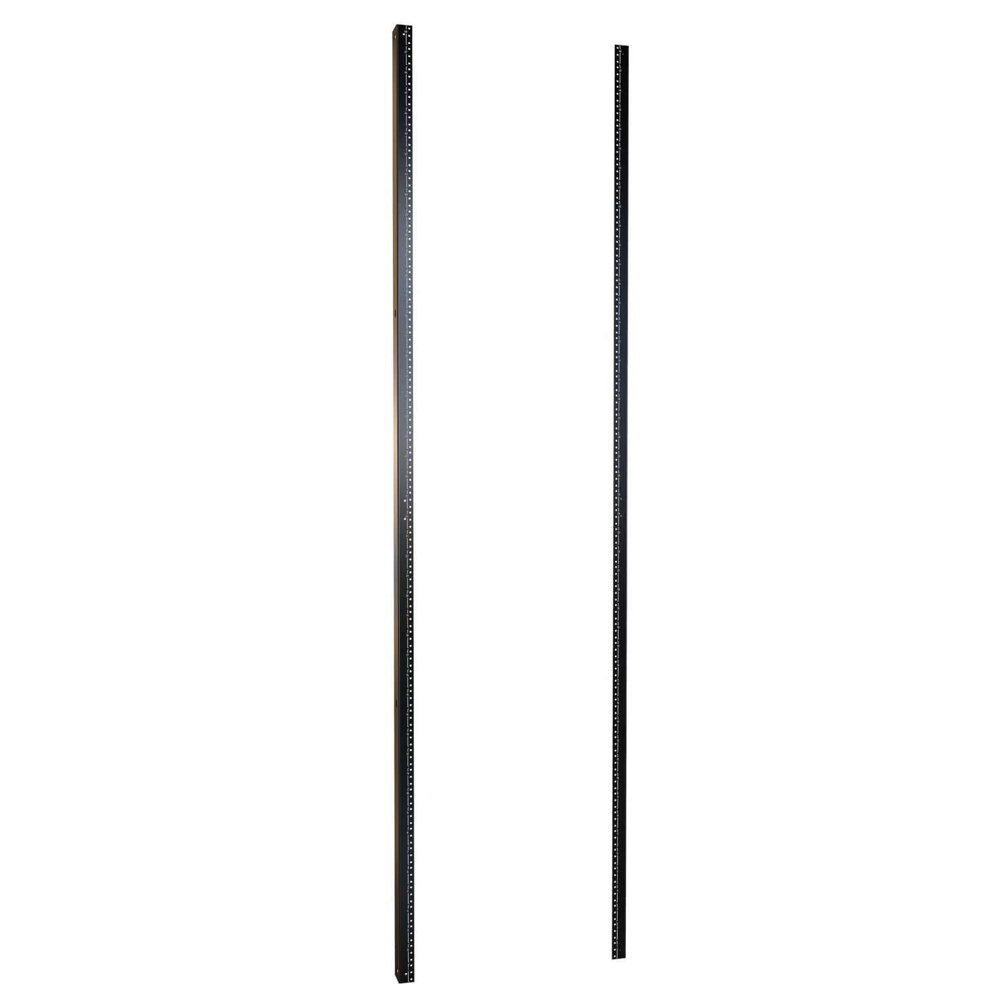 Hammond H1TRR48U24BK 48U 10-32 Threaded 19" Mounting Rack Rails, Pair, 84.00" H, for 24" Wide Cabinets, 12-Gauge Steel, Black.