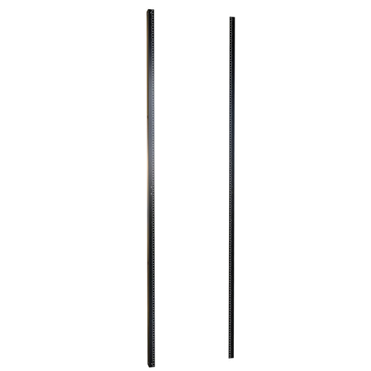 Hammond H1TRR48U24BK 48U 10-32 Threaded 19" Mounting Rack Rails, Pair, 84.00" H, for 24" Wide Cabinets, 12-Gauge Steel, Black.
