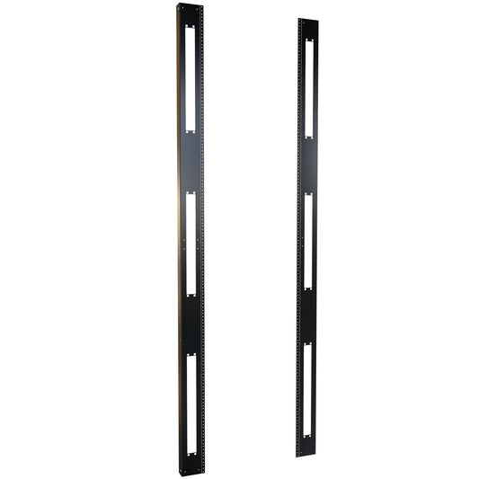 Hammond H1TRR48U30BK 48U 10-32 Threaded 19" Mounting Rack Rails, Pair, 84.00" H, for 30" Wide Cabinets, 12-Gauge Steel, Black.