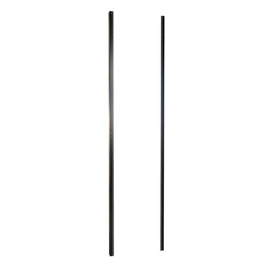 Hammond H1TRR52U24BK 52U 10-32 Threaded 19" Mounting Rack Rails, Pair, 91.00" H, for 24" Wide Cabinets, 12-Gauge Steel, Black.