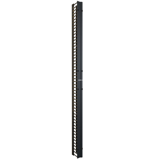 Hammond H1VFMC3052UBK 52U Vertical Finger Cable Manager with Cover for H1 30" Cabinet, 7" D, Black.